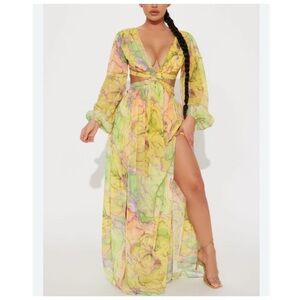 NWT Vibrant Multicolor Maxi Dress